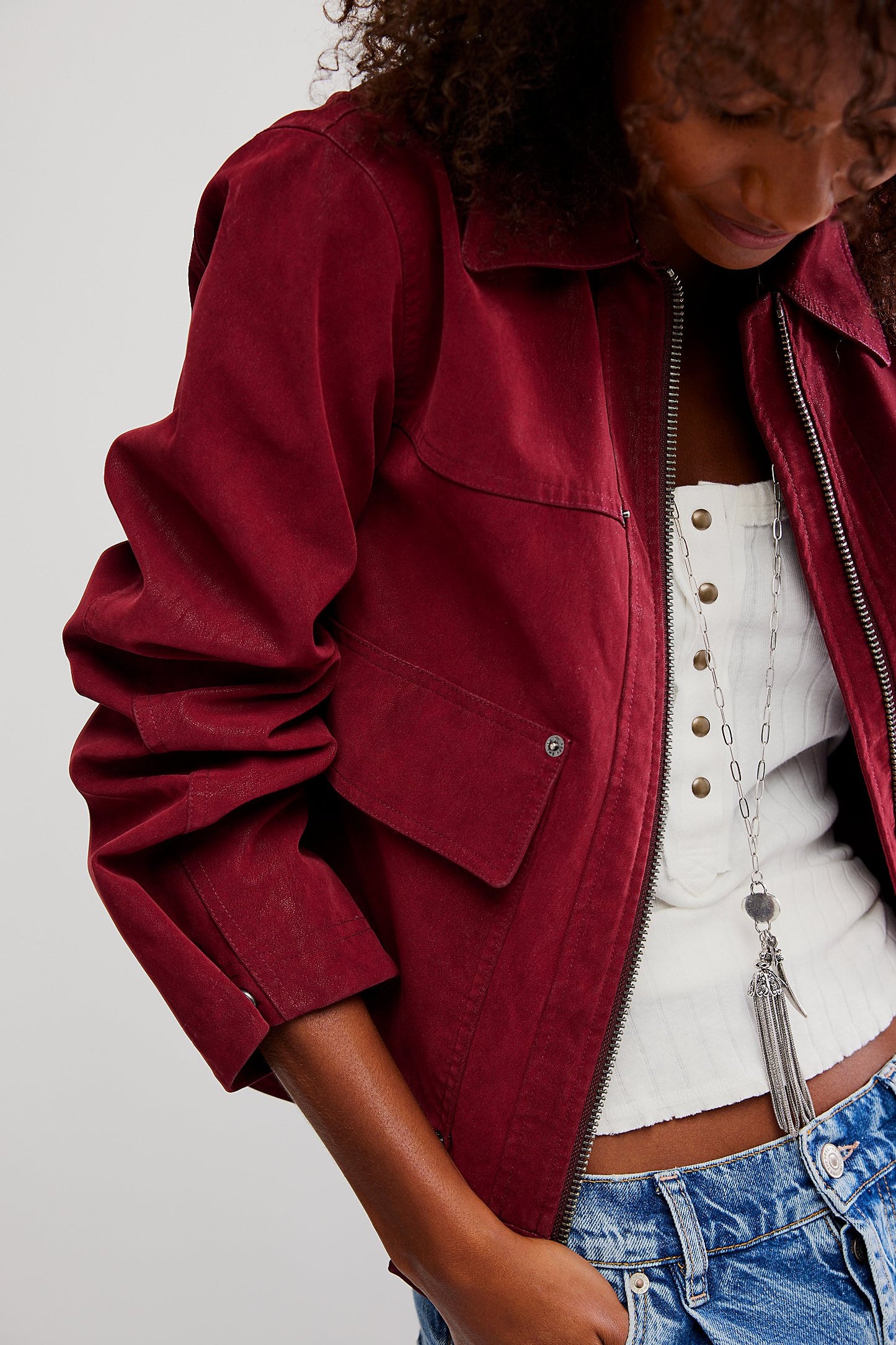 Free People Blair Vegan Suede Jacket