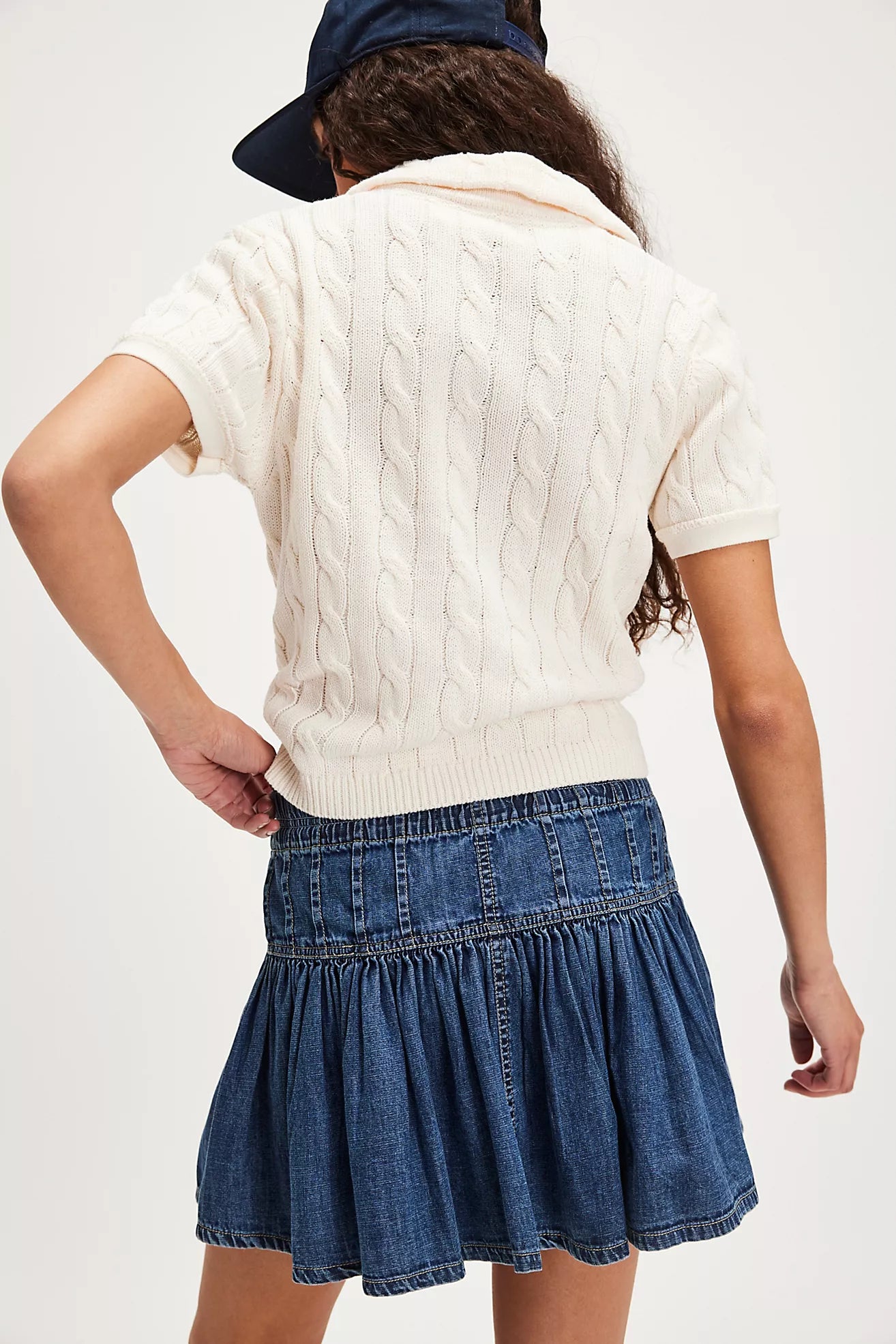 Free People Roselle Denim Mini Skirt