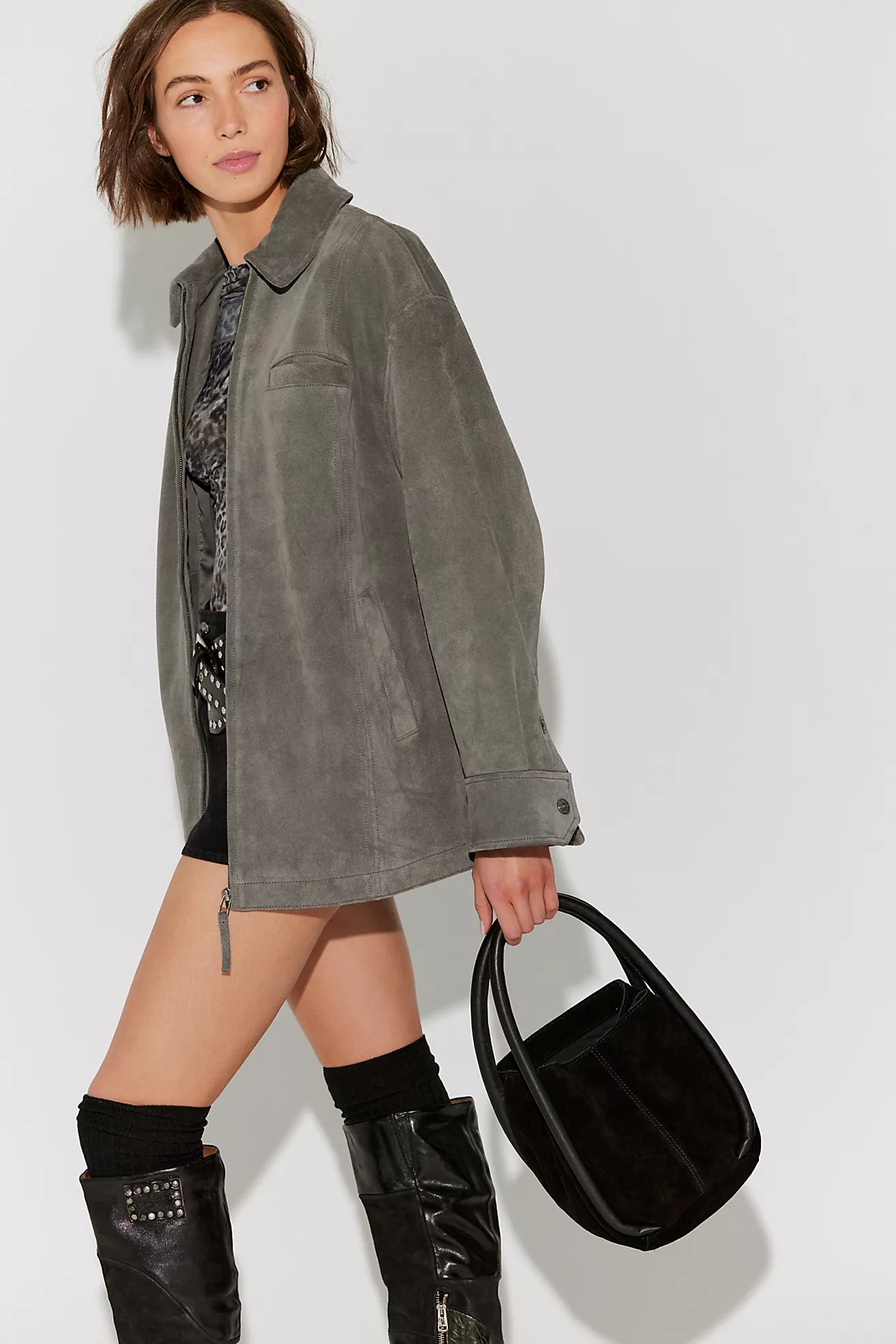 Free People Barlow Suede Bucket Bag