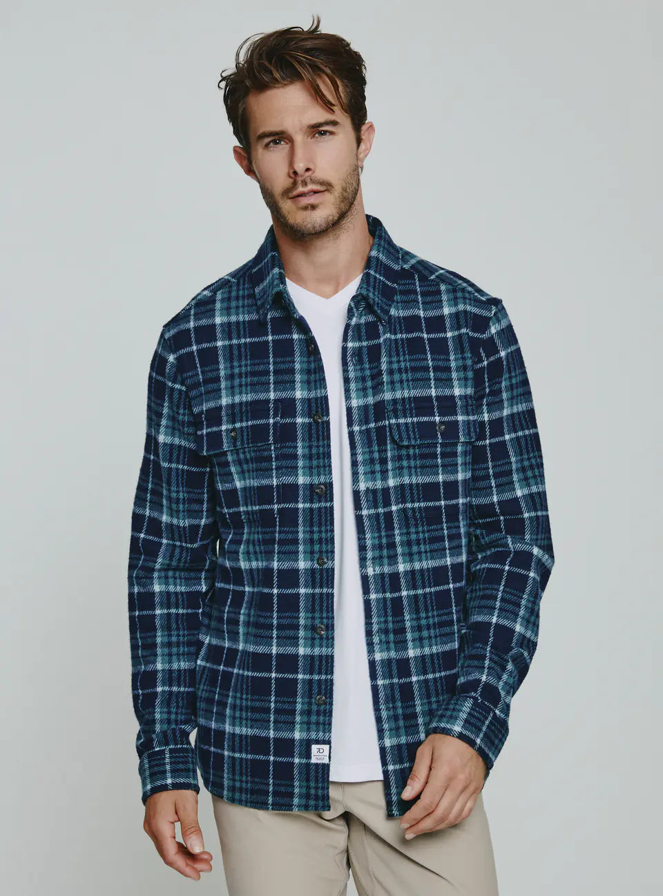 Navy 7 Diamonds Men's Generation 4-Way Stretch Long Sleeve Shirt
