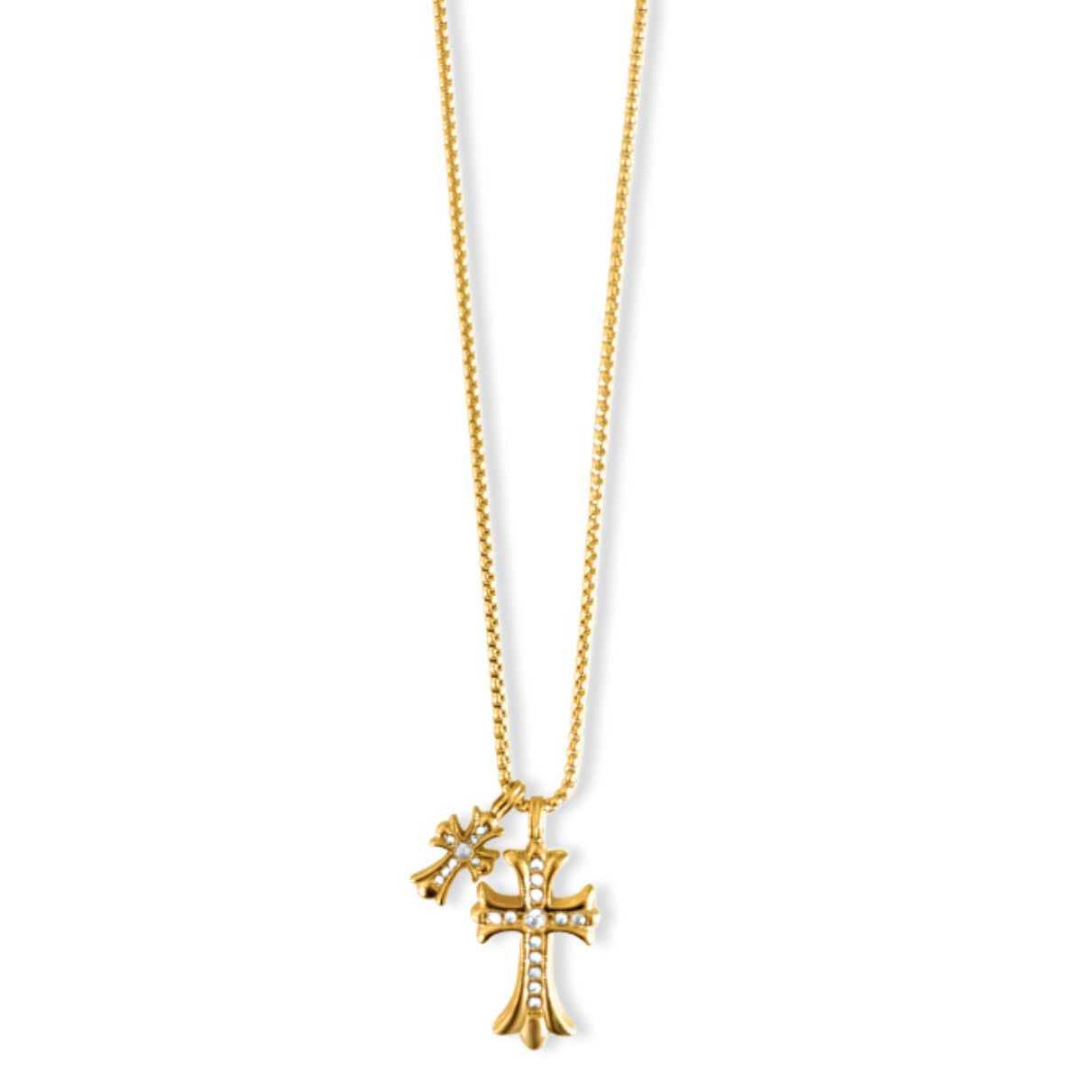 Ellie Vail Lazara Double Cross Pendant Necklace