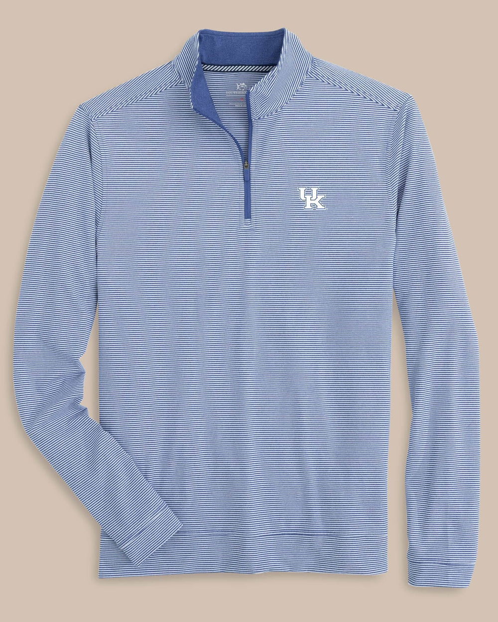 Southern Tide Kentucky Wildcats Cruiser Micro-Stripe Heather Quarter Zip