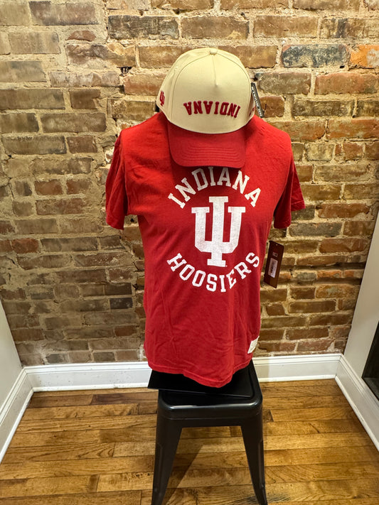 Retro Brand Indiana Hoosiers Vintage Tee - Red / White Lettering