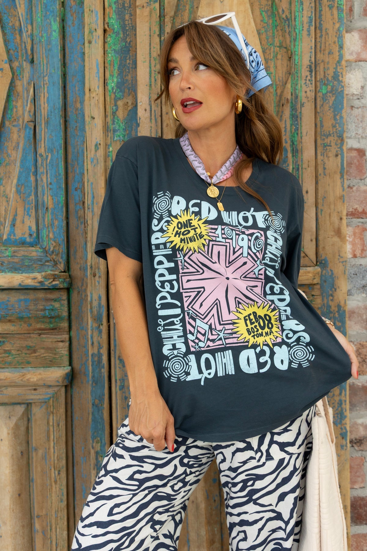 DayDreamer Red Hot Chili Peppers One Hot Minute Boyfriend Tee
