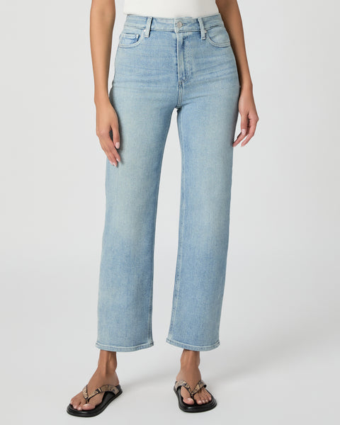 Paige Women's Stevie Ankle Straight Jean - Lisbon Light
