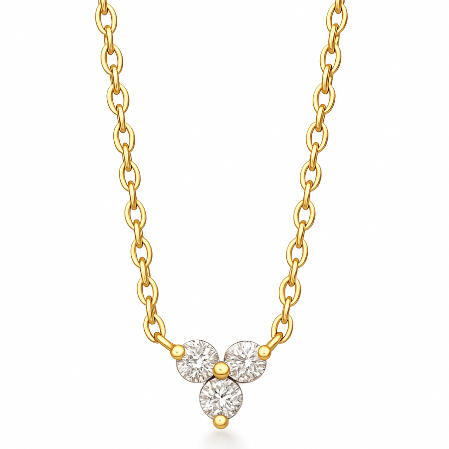 Ellie Vail Donna Triple Stone Necklace