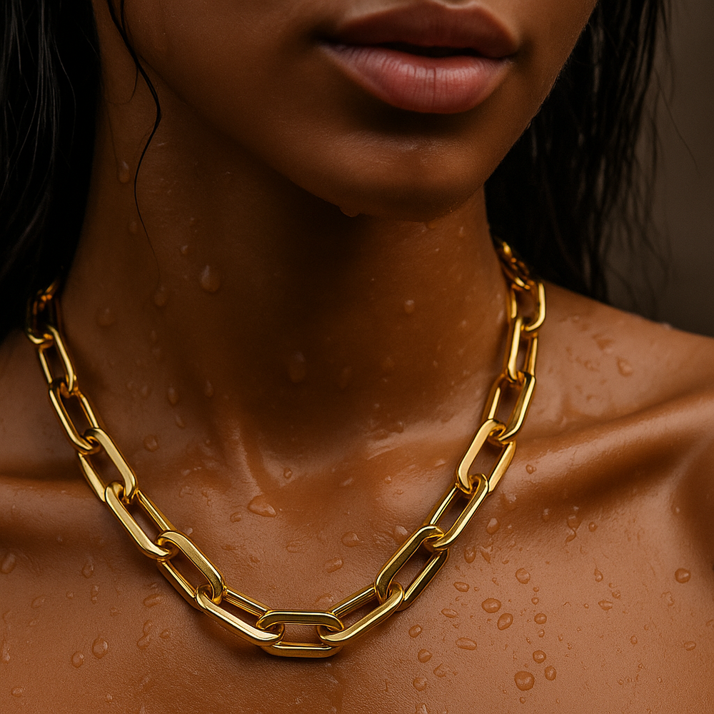 Ellie Vail gage Oversized Chain Link Necklace