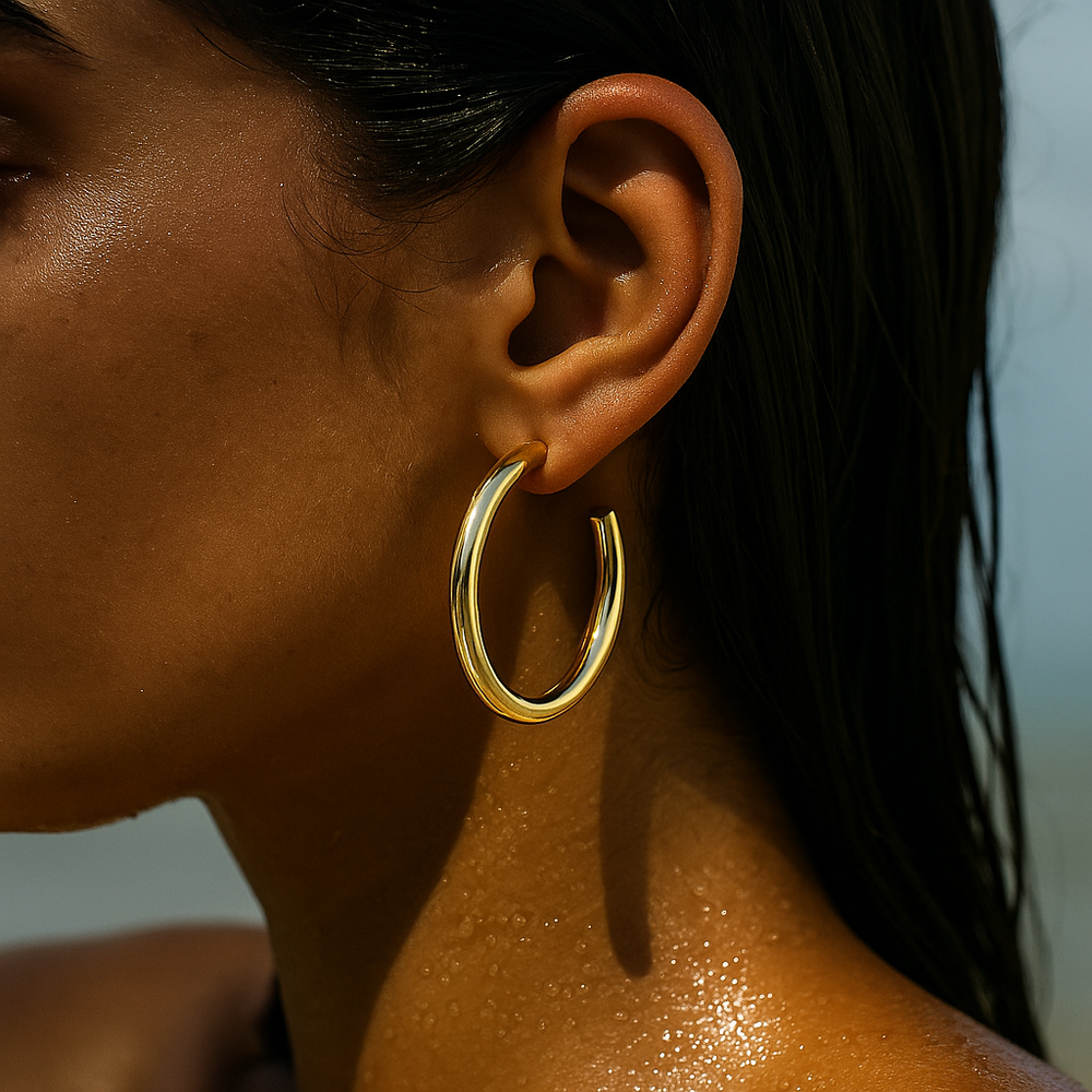 Ellie Vail Large Flora Hoop Earring