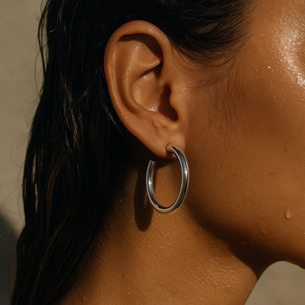 Ellie Vail Large Flora Hoop Earring