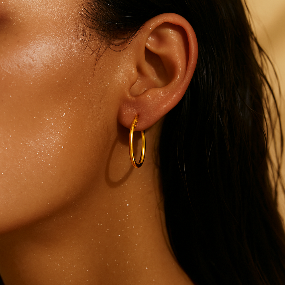 Ellie Vail Laurette Medium Hoop Earring