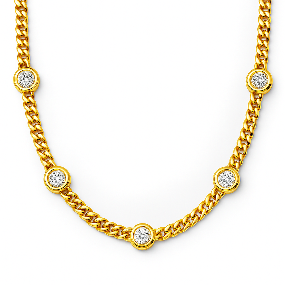 Ellie Vail Ellery Bezel Chain Necklace