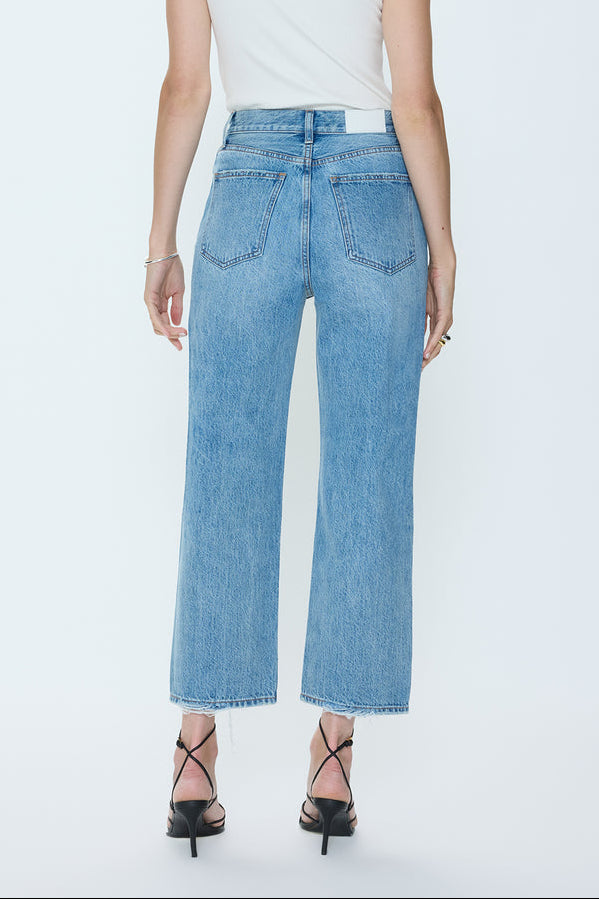 Pistola Cassie Crop Super High Rise Straight Jean - Care Free