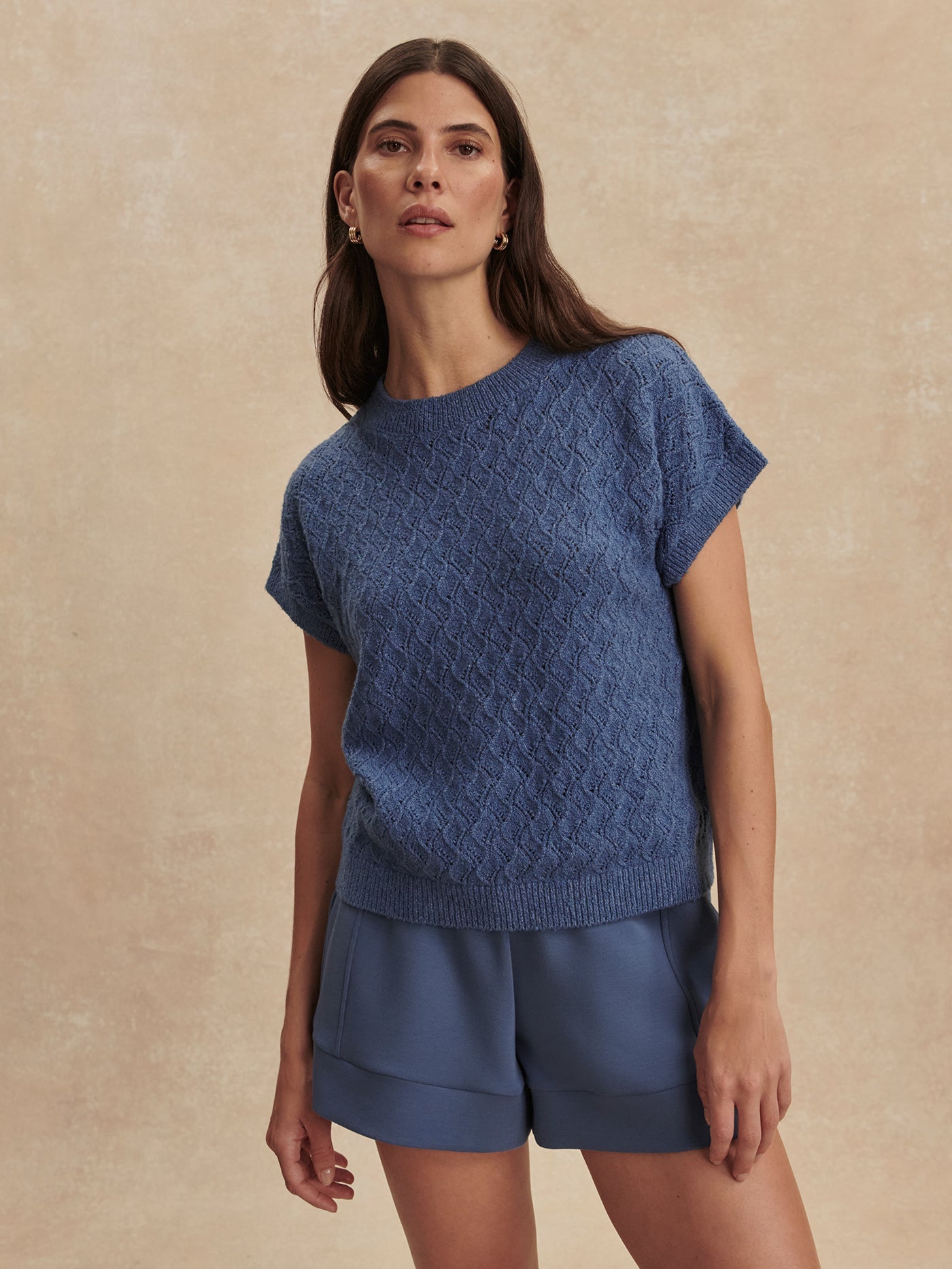 Varley Manae Pointelle Knit Top