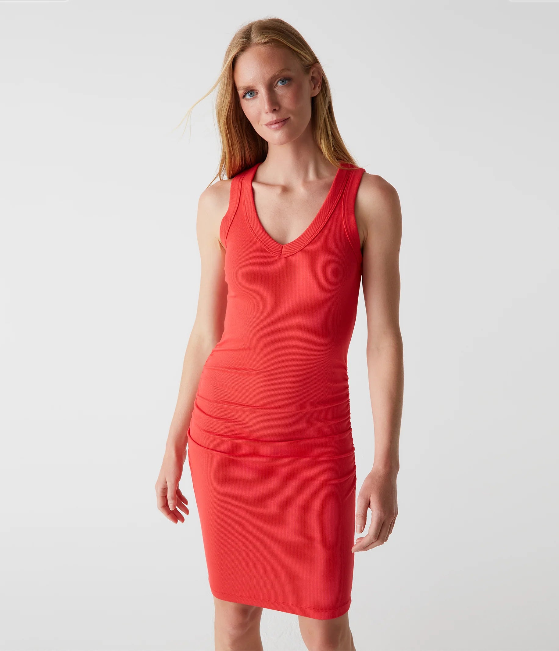 michael stars red dress JUDE GAUZE MAXI DRESS