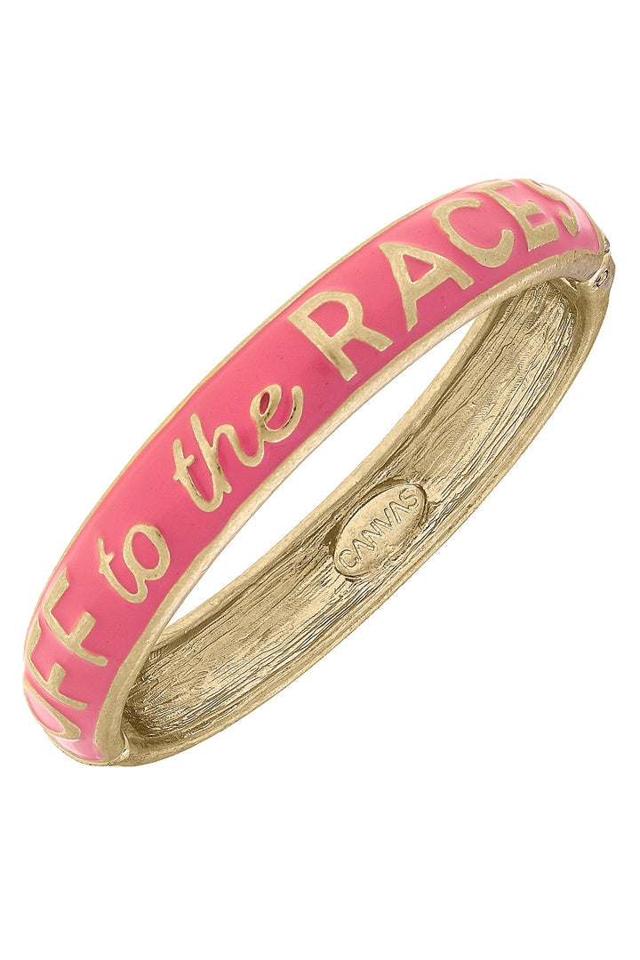 Canvas Style Off to The Races Sculpted Enamel Hinge Bangle