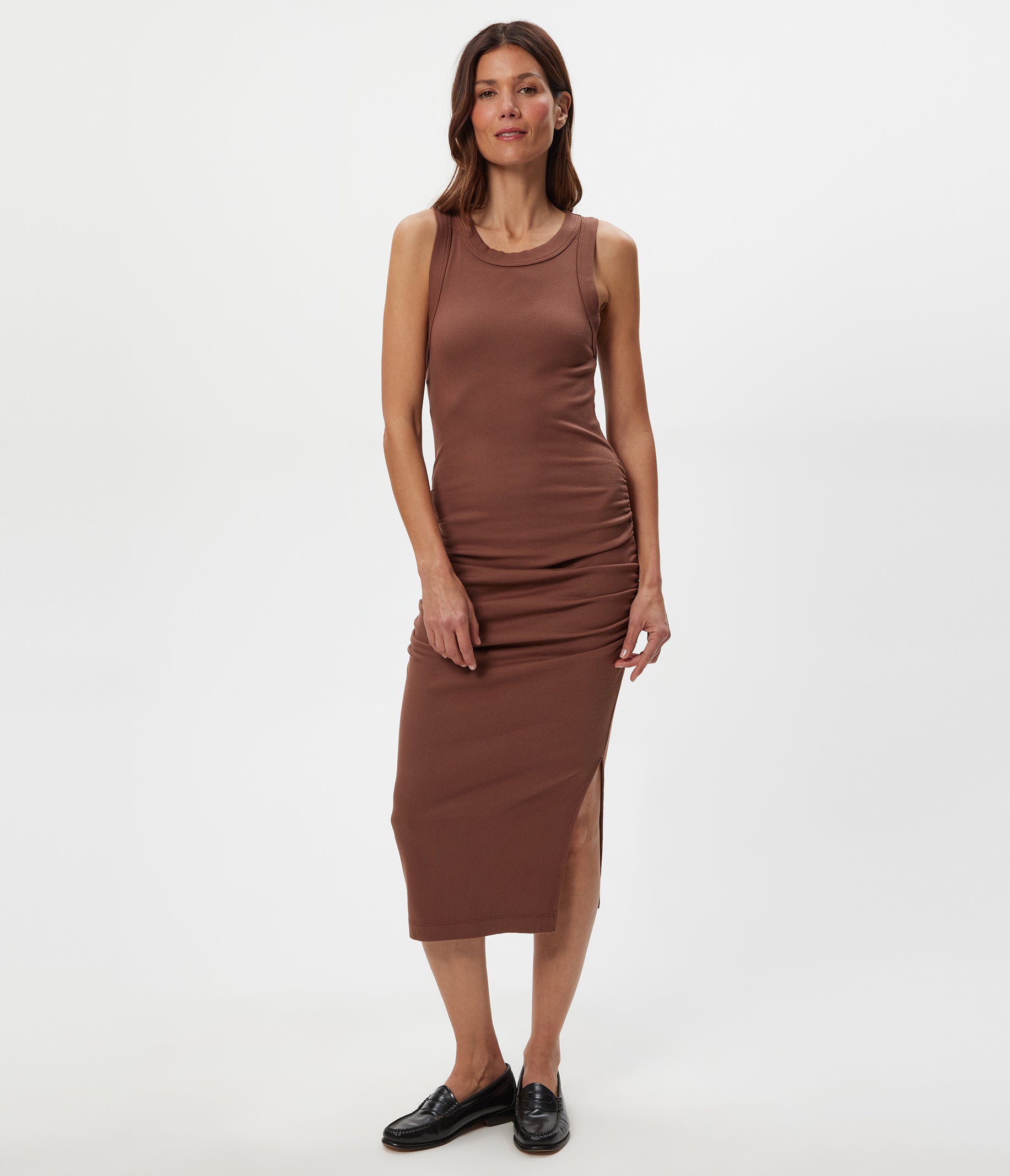michael stars dress Women's Wren Midi Bark / Small Easy Tiered Summer Dress A midi column pink_toddler_dress Size:6p