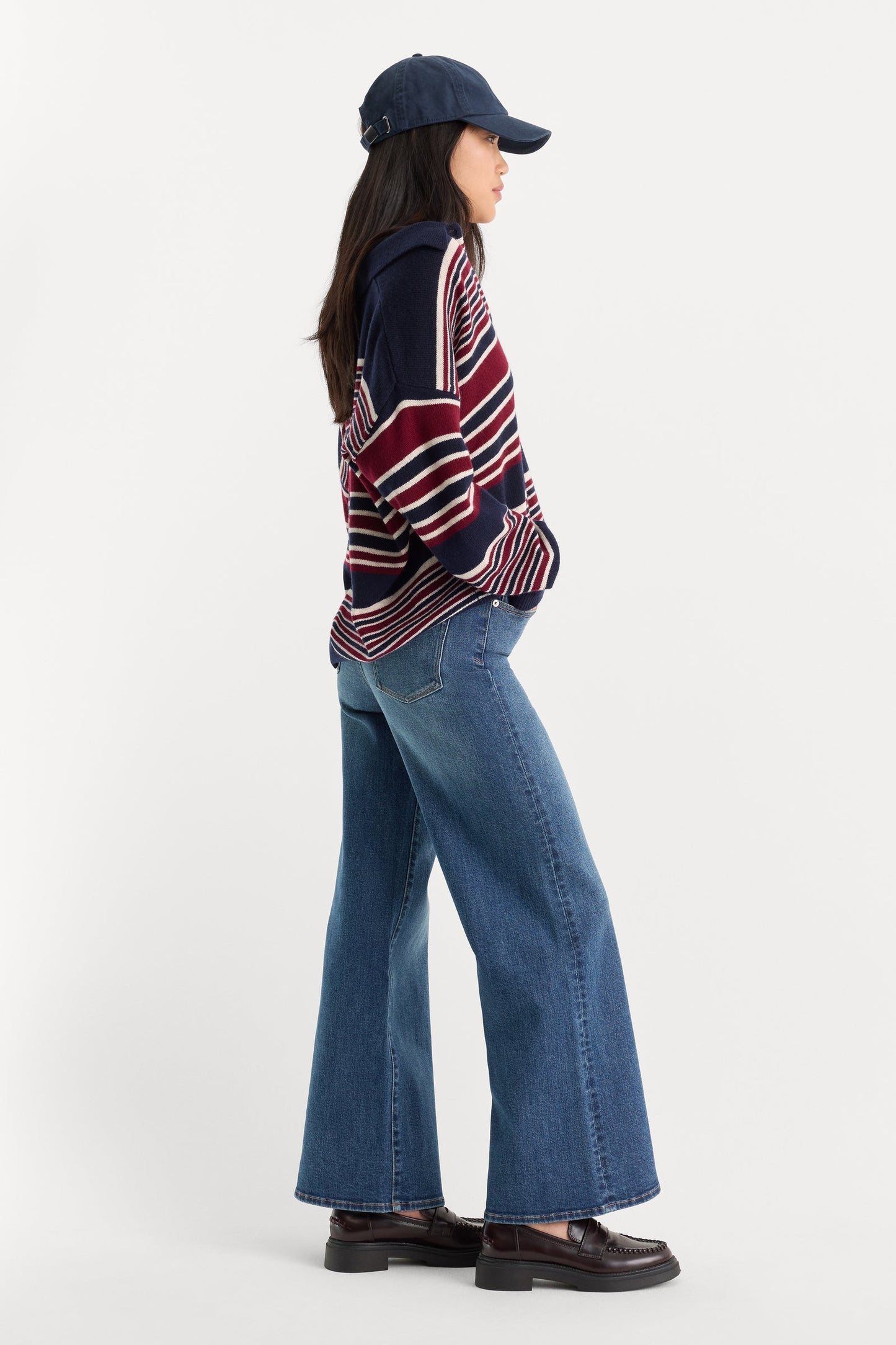 Good American Women's Good Waist Palazzo Ankle Jeans