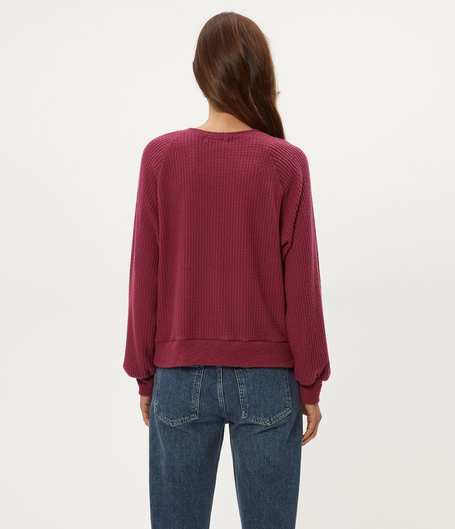 Michael Stars Long Sleeve Eira Henley Raglan