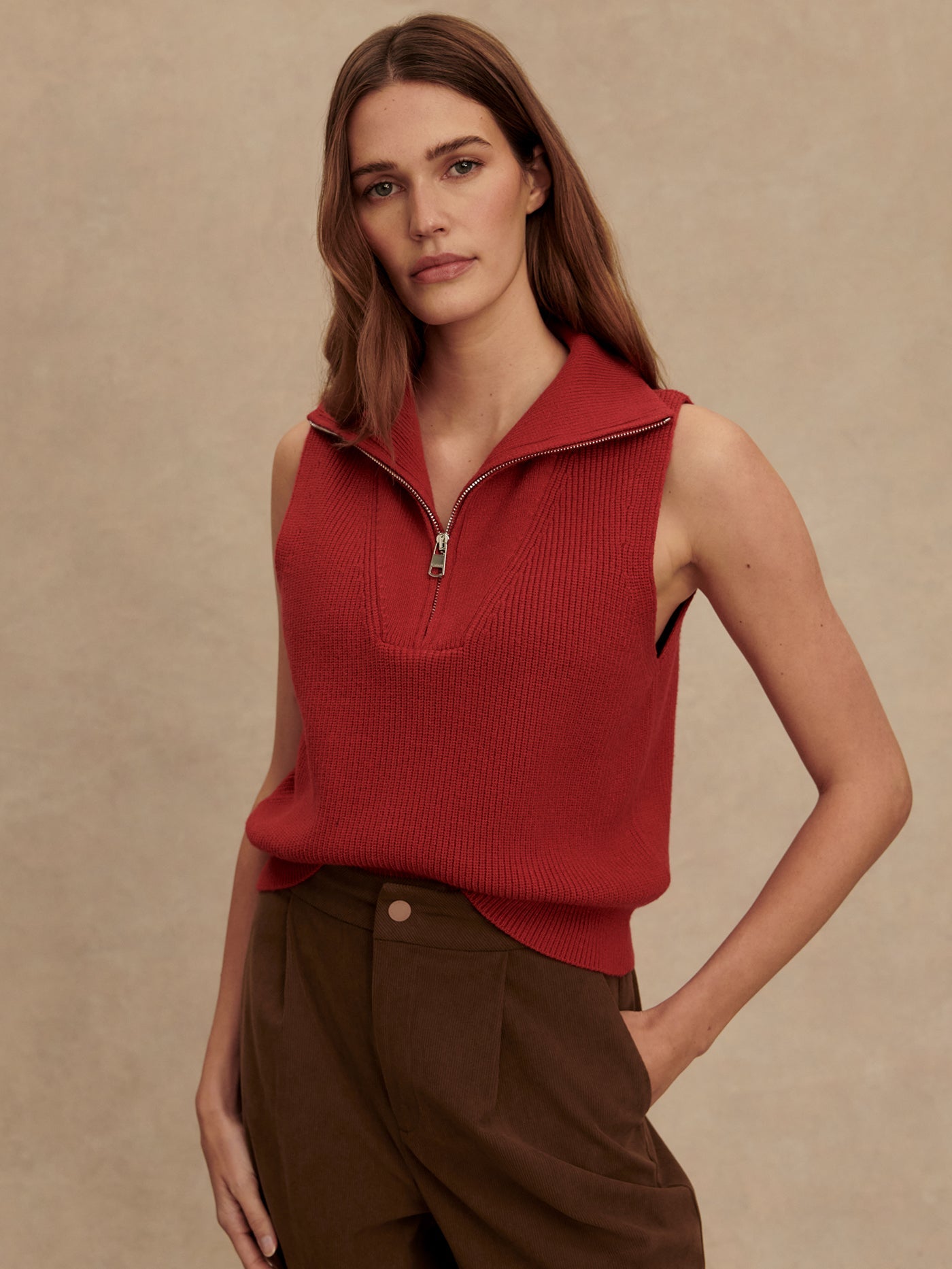 Varley Amina Half Zip Knit