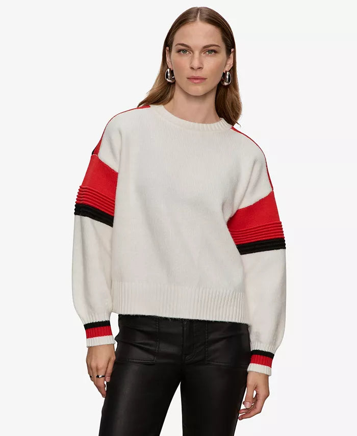 Sanctuary Sporty Stripe Crewneck Sweater