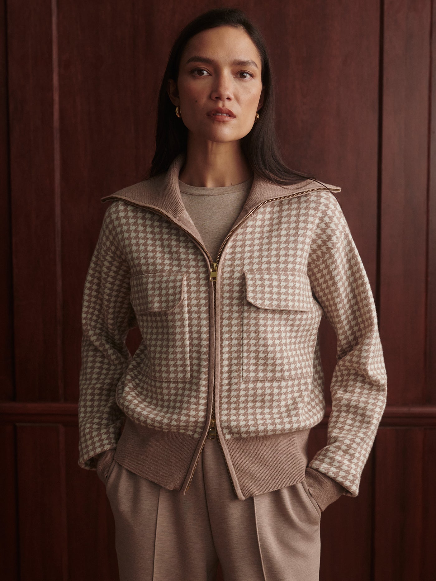 Varley Ablett Jacquard Knit Jacket