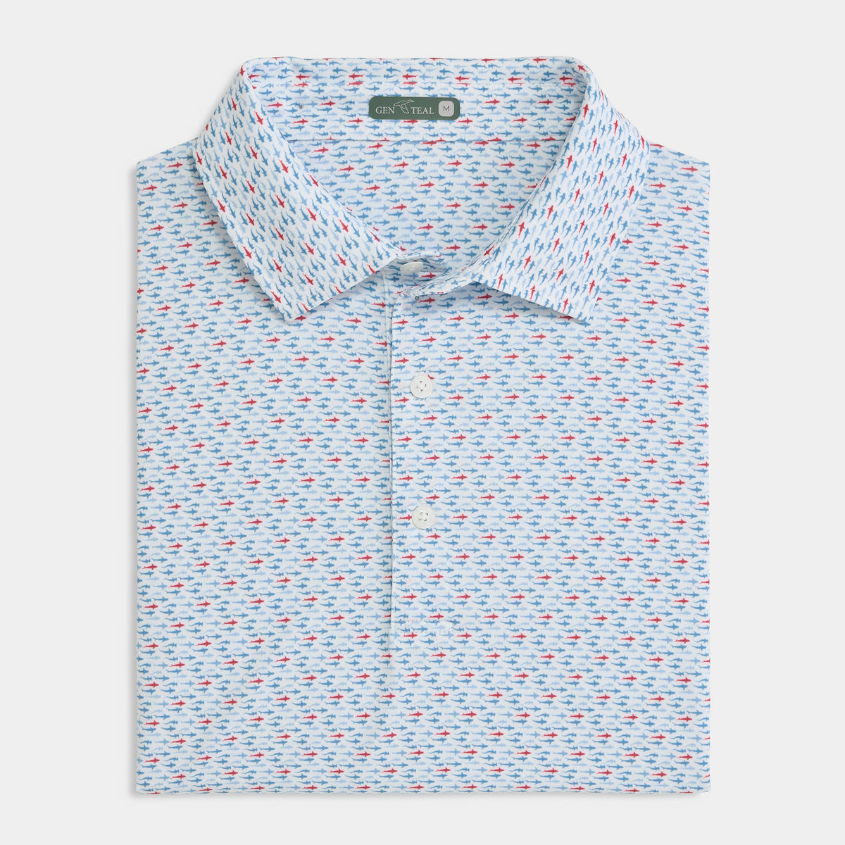 GenTeal Fin Frenzy Printed Performance Polo