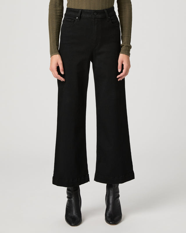 Paige Women's Anessa 27" Wide Leg Jean - Black Shadow