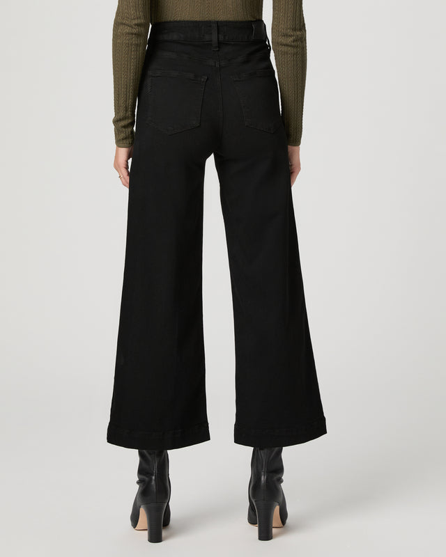 Paige Women's Anessa 27" Wide Leg Jean - Black Shadow