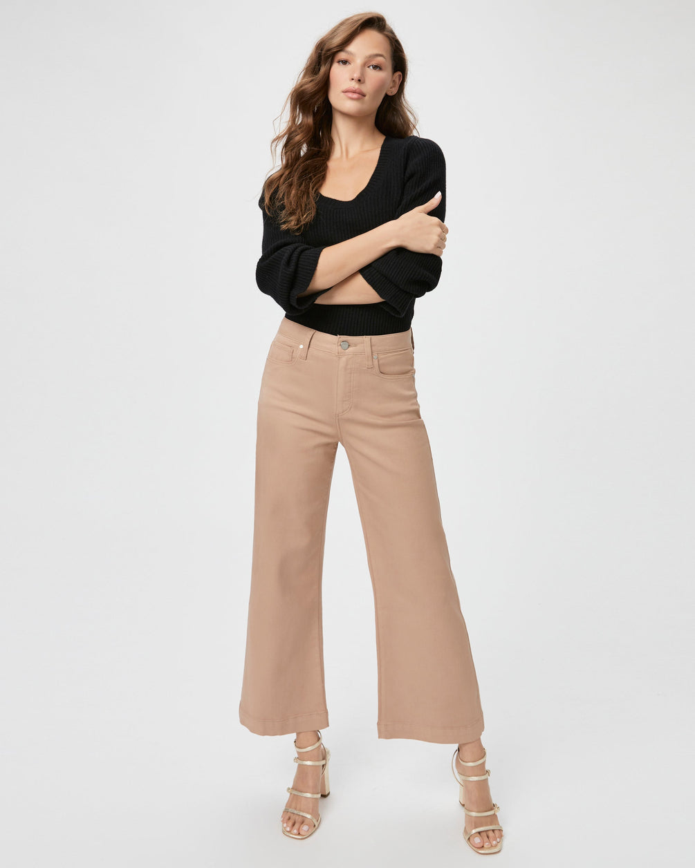 Paige Women's Anessa Wide Leg Jean (French Latte)