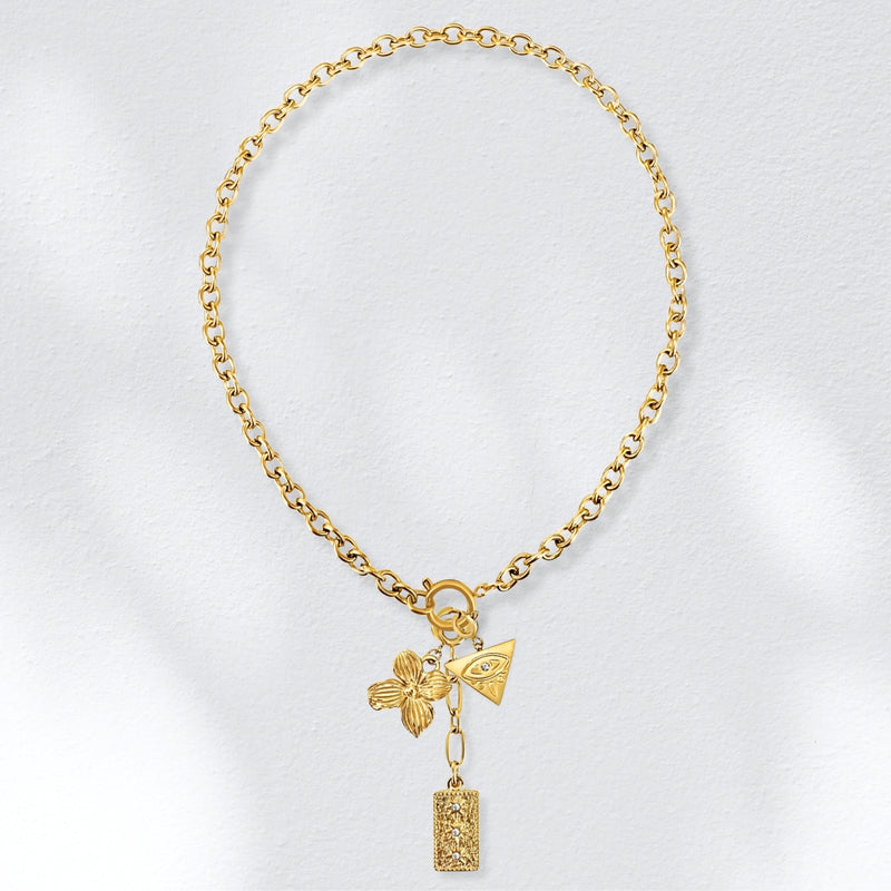 Ellie Vail Melody Sailor Clasp Chain Necklace
