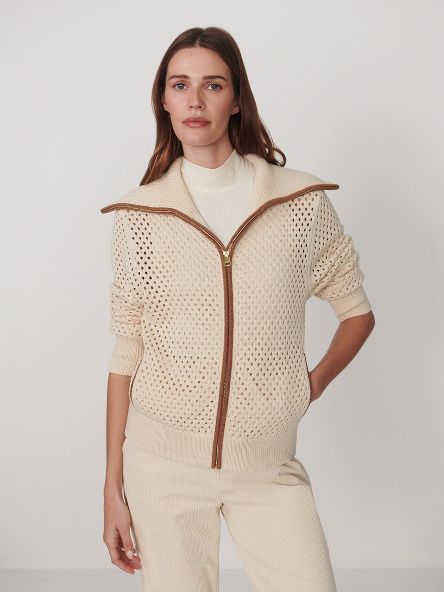 Varley Paula Zip Through Knit Jacket