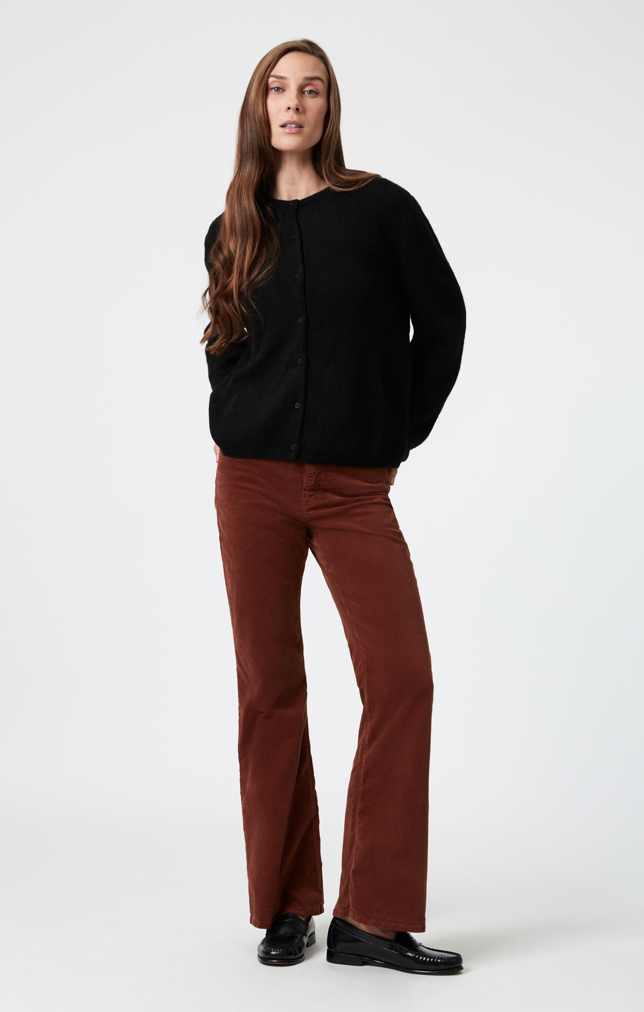 Mavi Women's Los Angeles Brown Velvet Pant