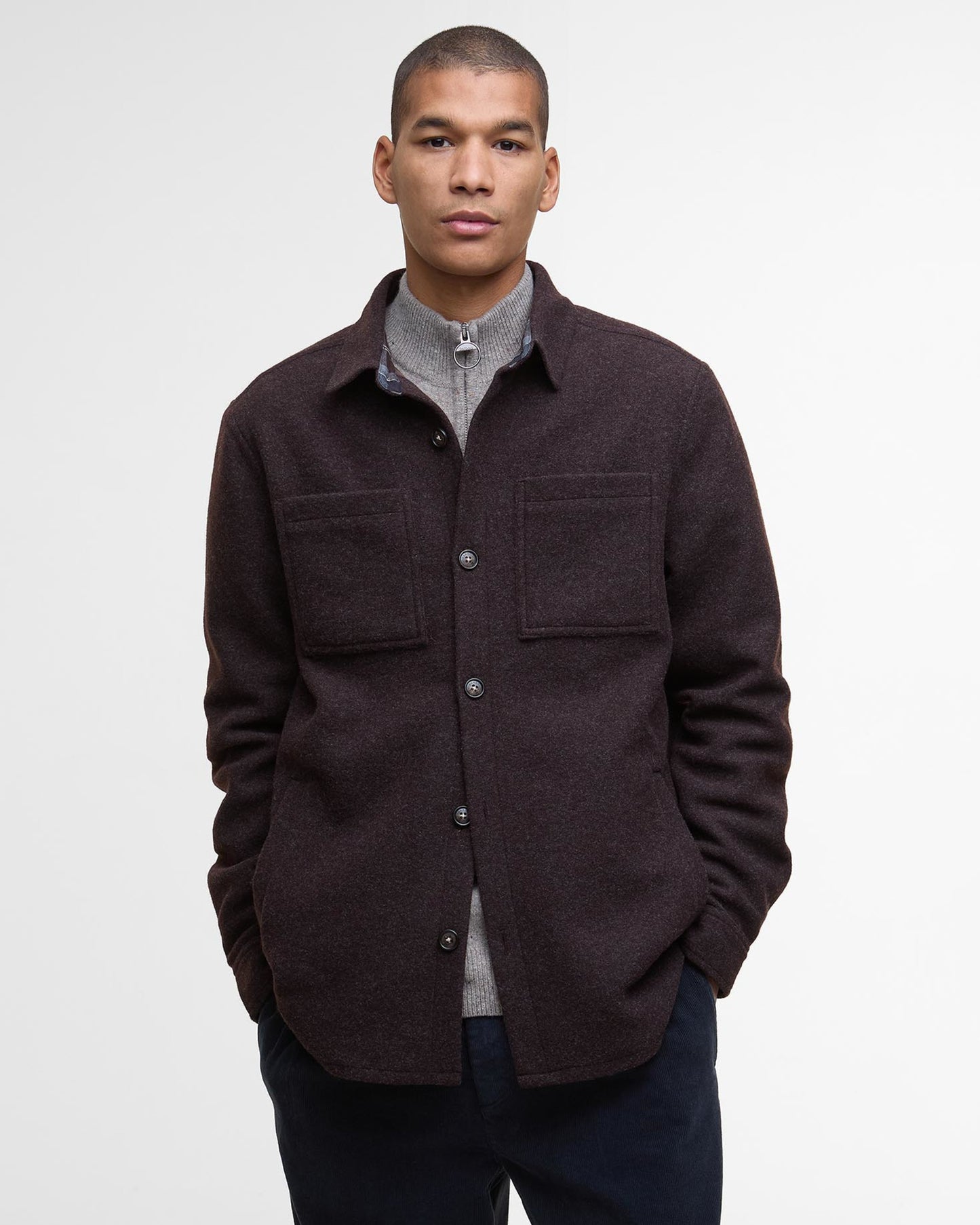 Barbour Men's Marlow Tailored Wool Blend Overshirt