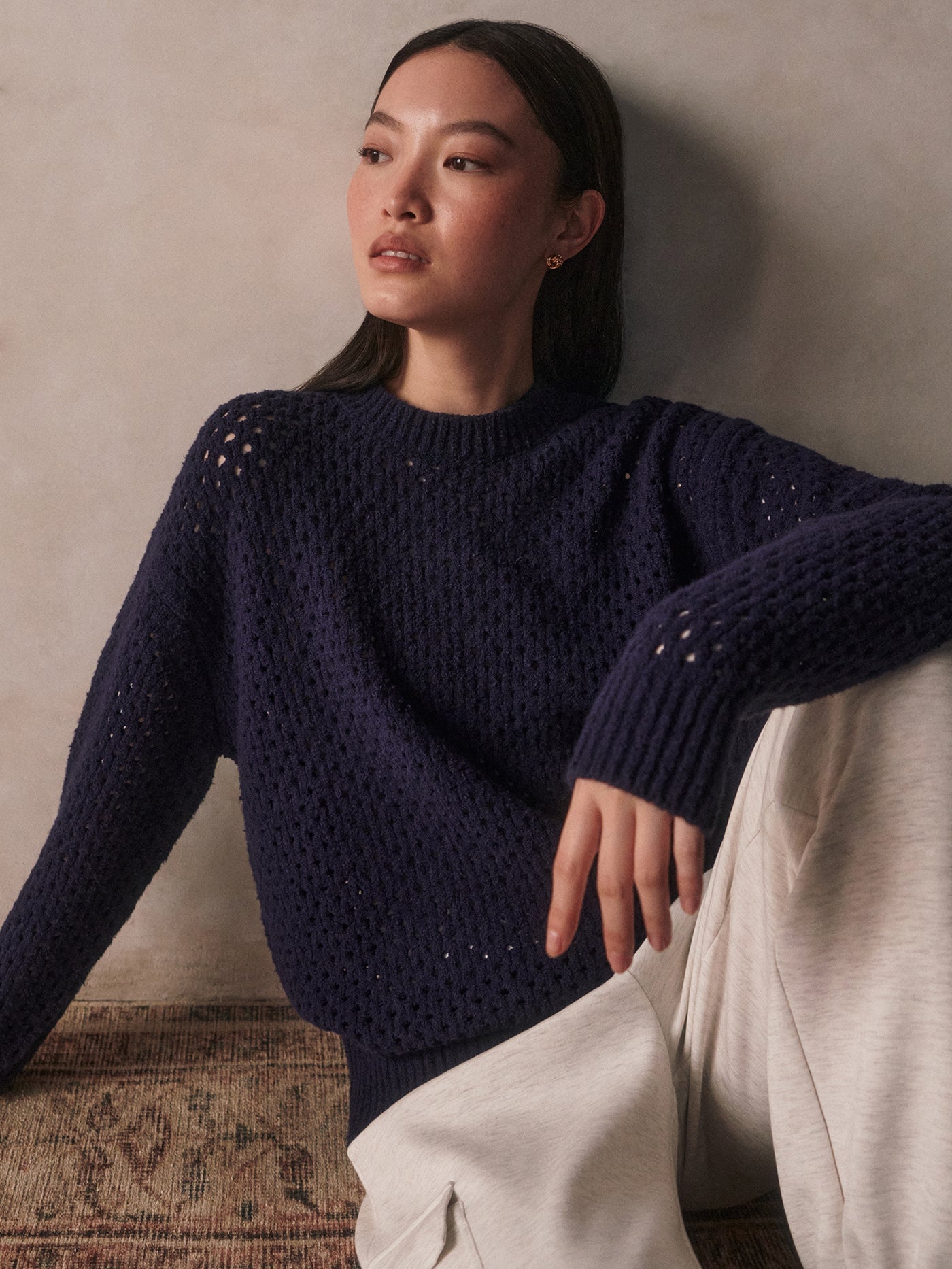 Varley Grady Boucle Knit Sweater