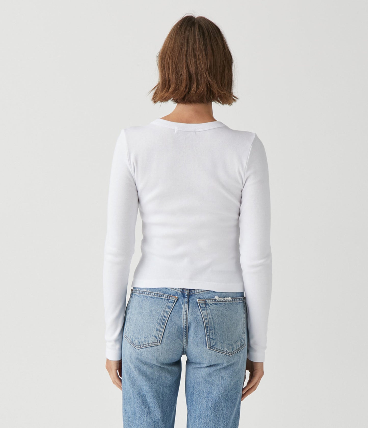 Michael Stars Orion Crop Long Sleeve Tee (One Size)