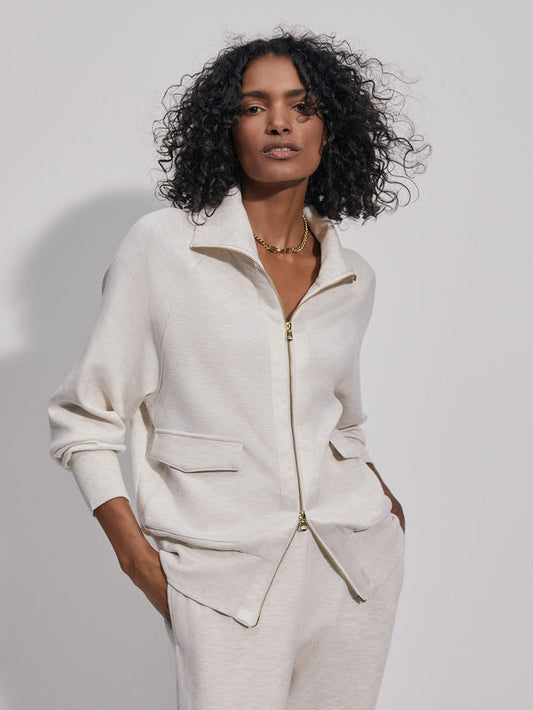 Varley Women's Roxbury Zip Through (Ivory)