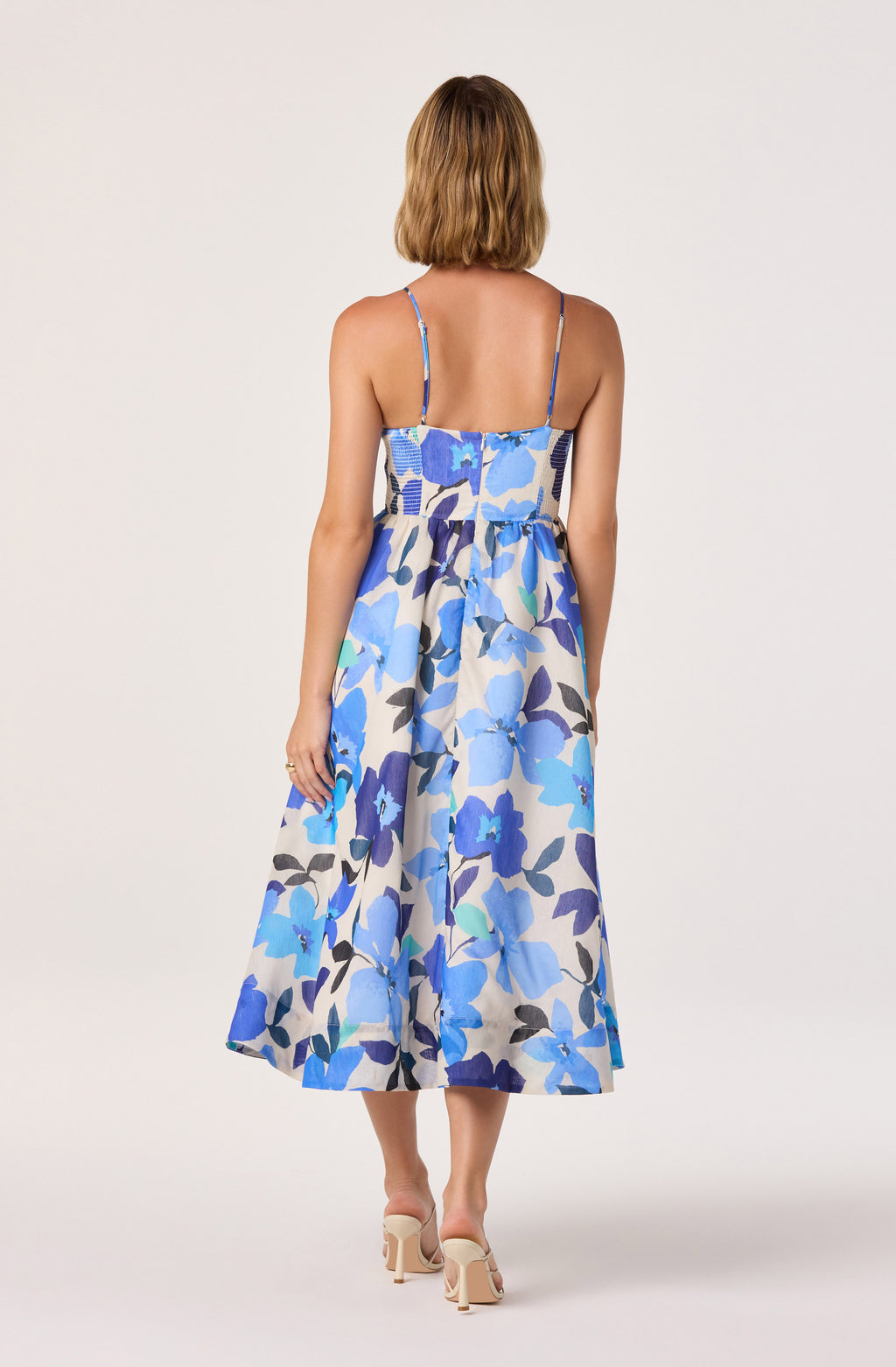 ASTR The Label Janna Floral Plunge Midi Dress