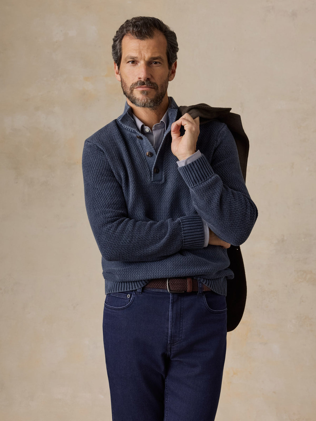 Faherty Man's Sunwashed Dockside Quarter Button