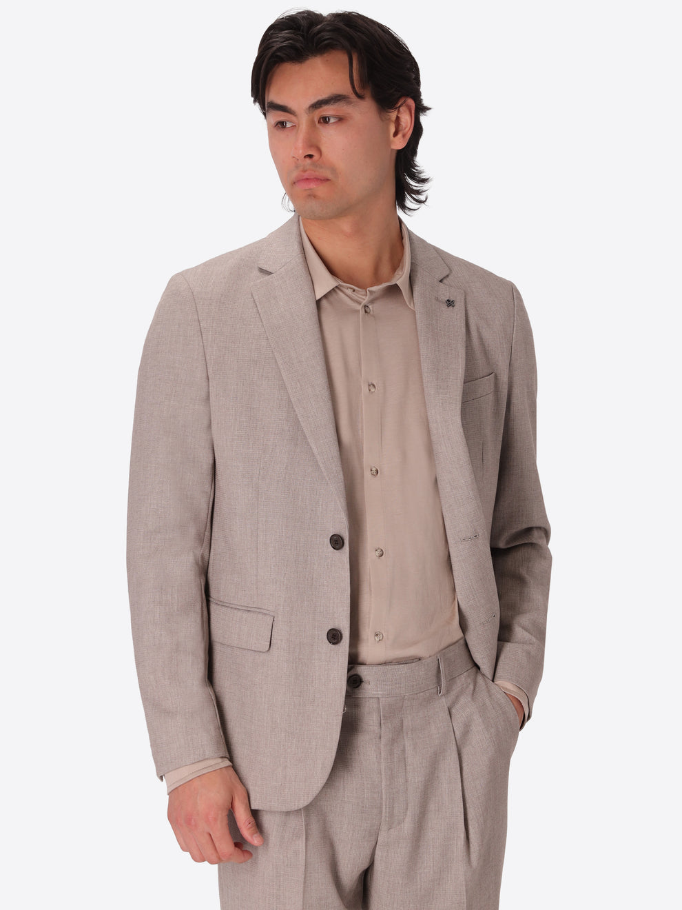 Distretto 12 Melange Viscose-Brend Tailoring Jacket - Acanto