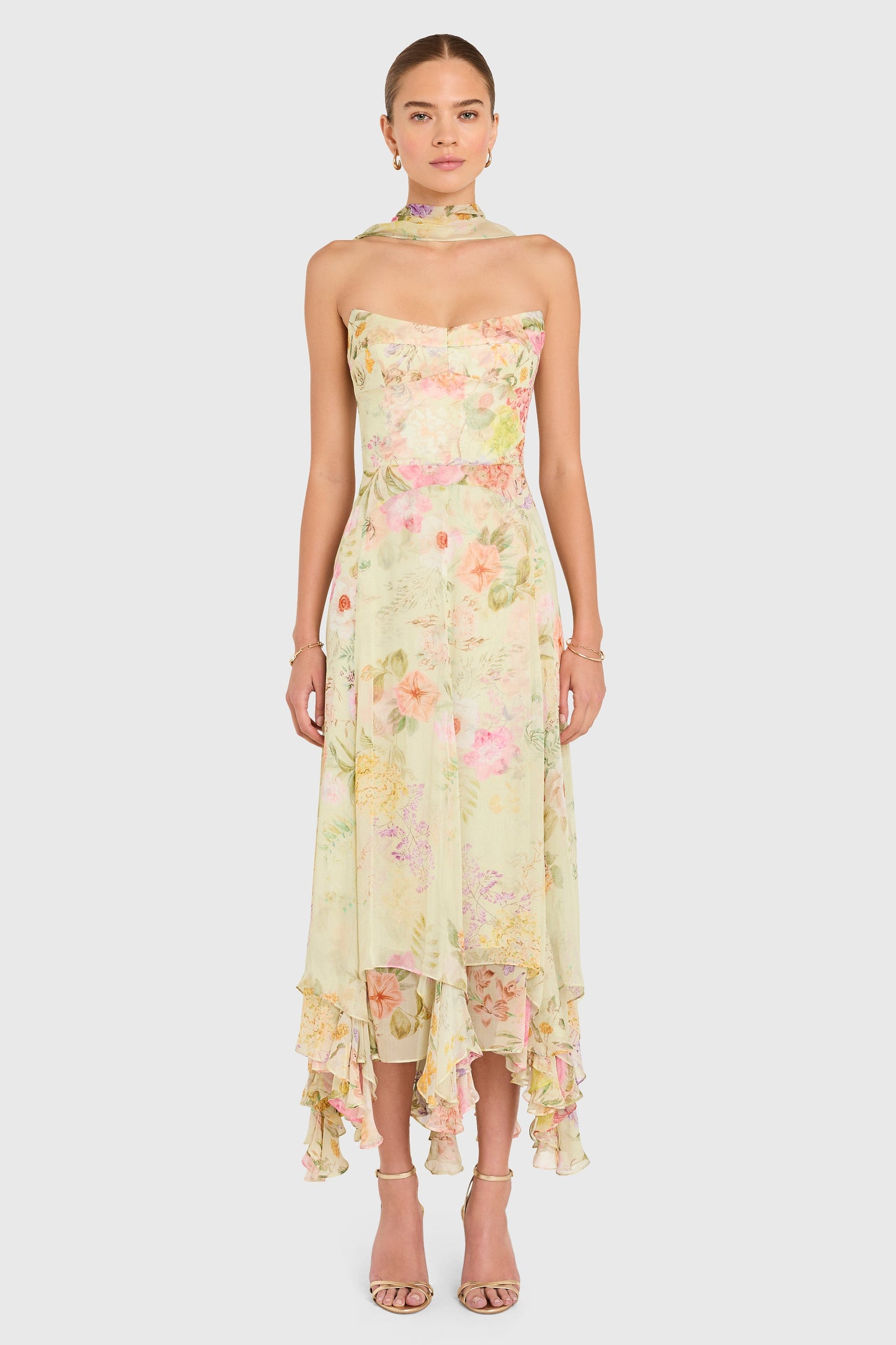 Amanda Uprichard Monterey Dress With Scarf