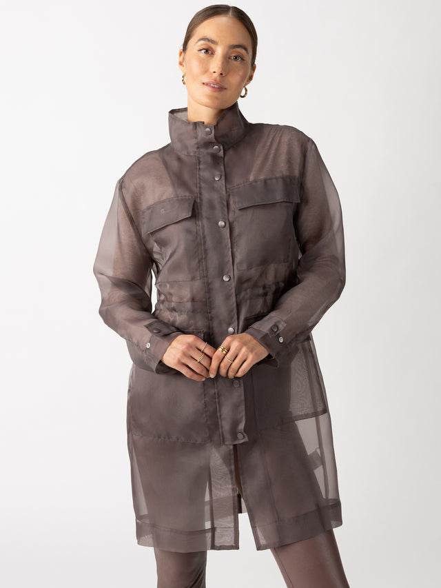 Sanctuary Organza Parka - Cocoa