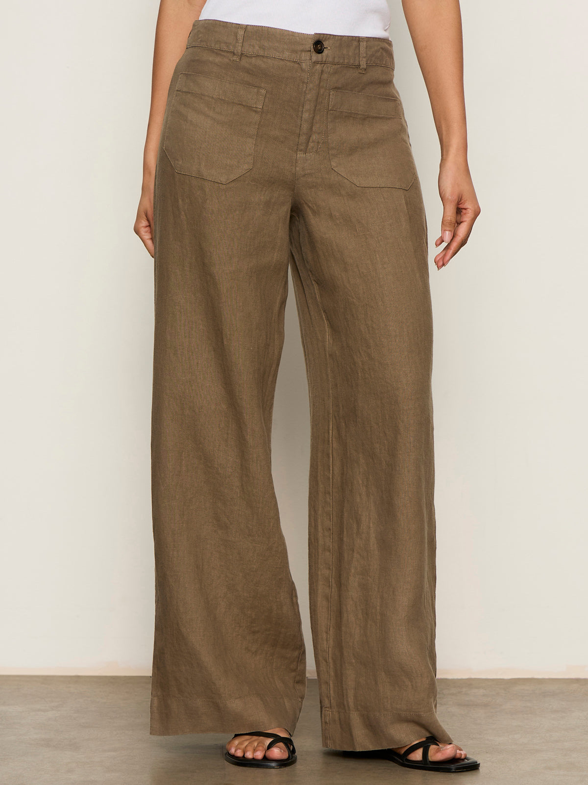 Sanctuary The Linen Marine Wide Leg Pant