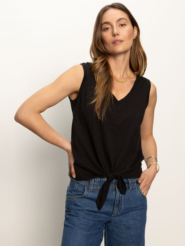 Sanctuary V Neck Tie Tank