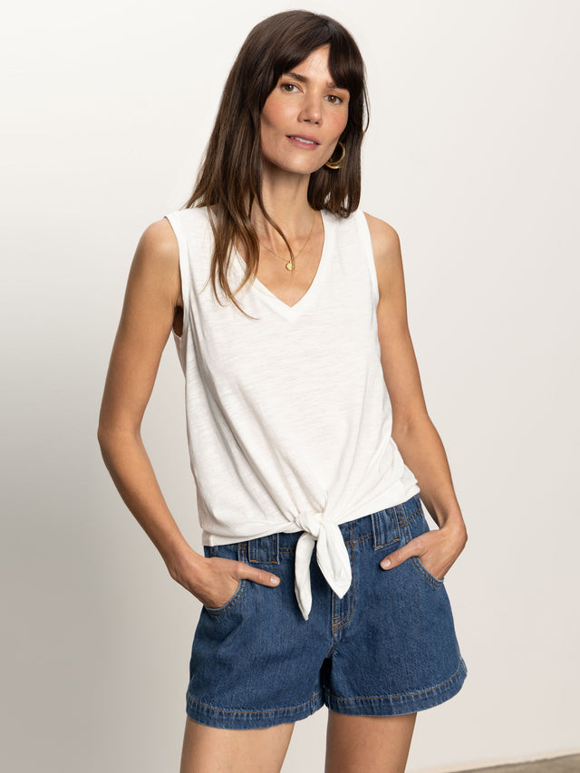 Sanctuary V Neck Tie Tank