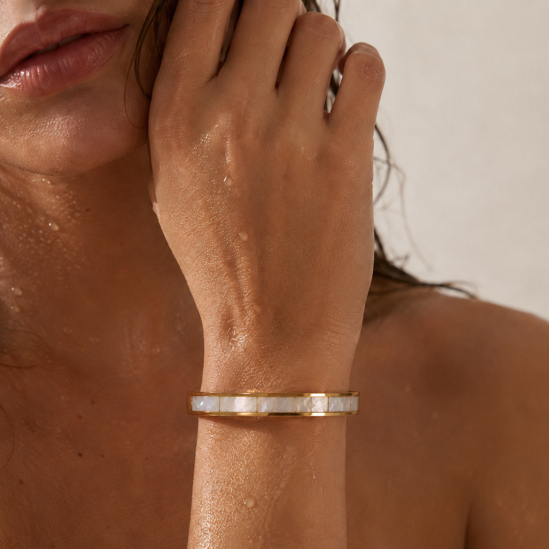 Ellie Vail Mother of Pearl Bangle Bracelet