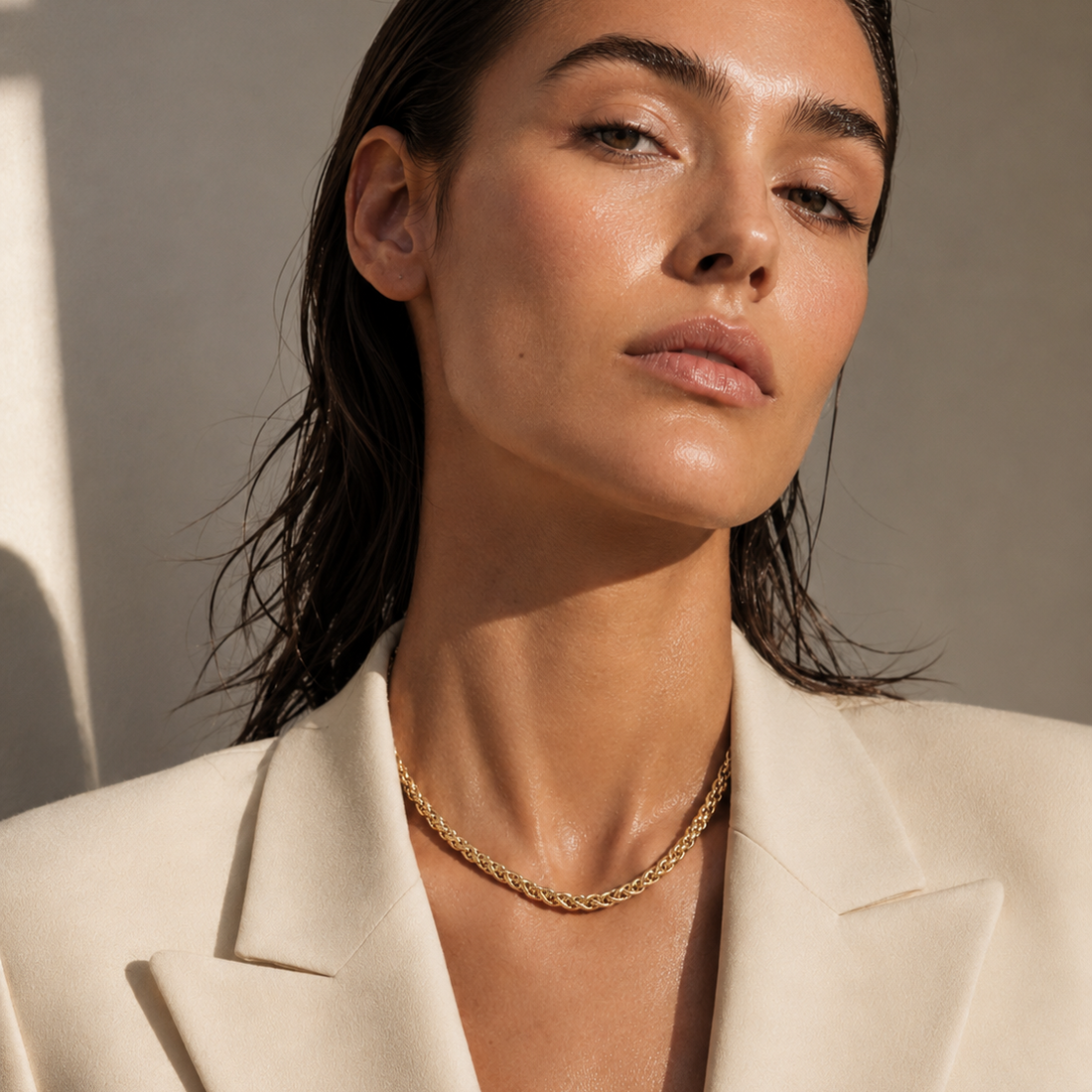 Ellie Vail Romy Wheat Chain Chocker Necklace