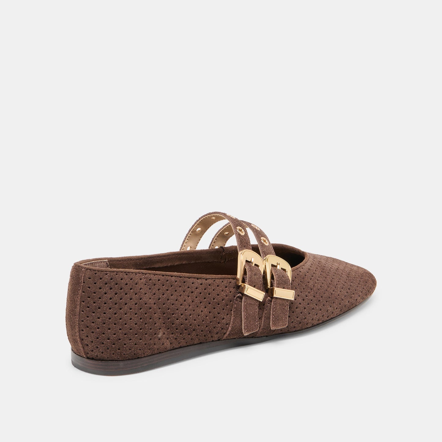Dolce Vita Baylee Grommet Ballet Flats Perforated Suede