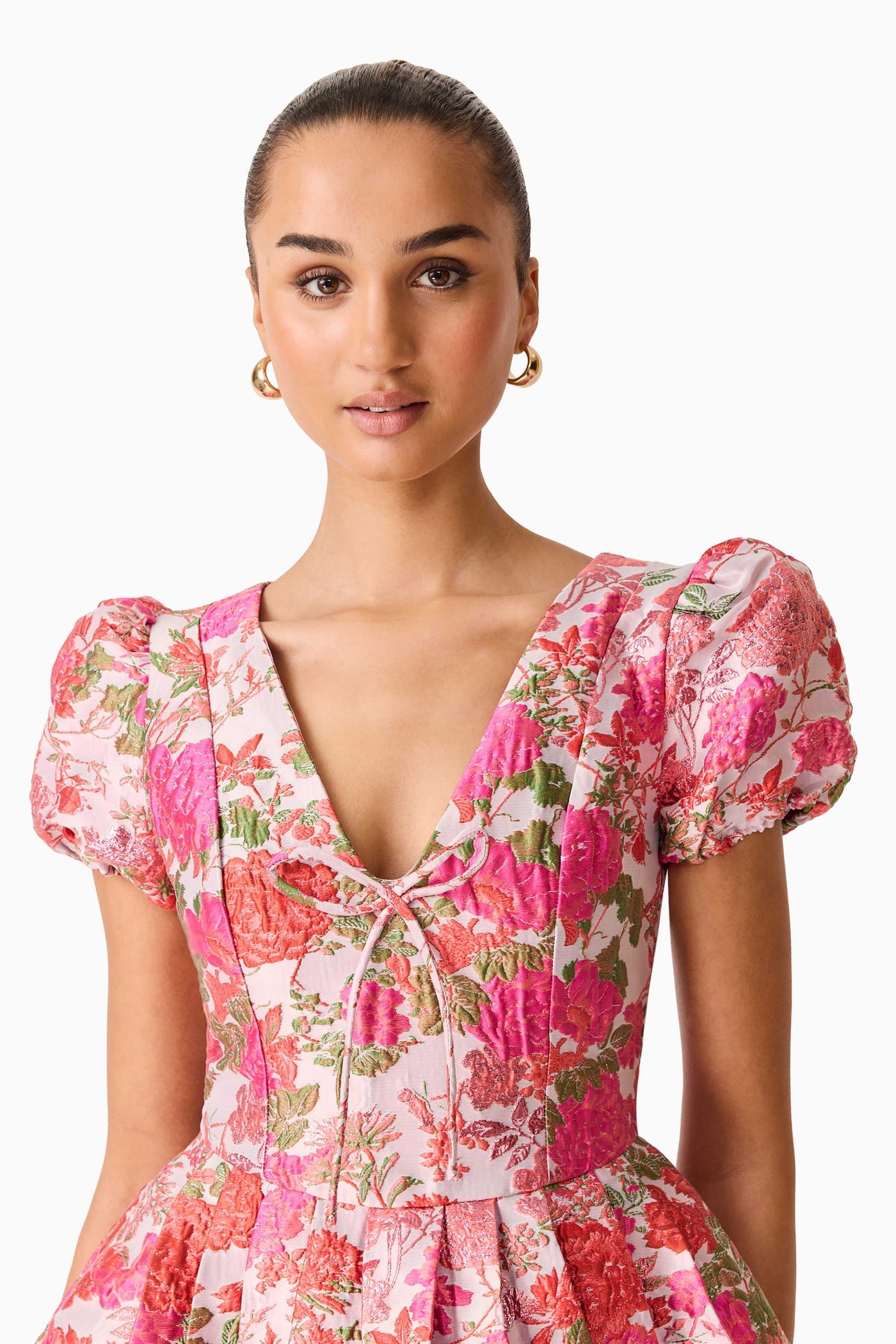 Elliatt Floralie Short Sleeve Mini Dress