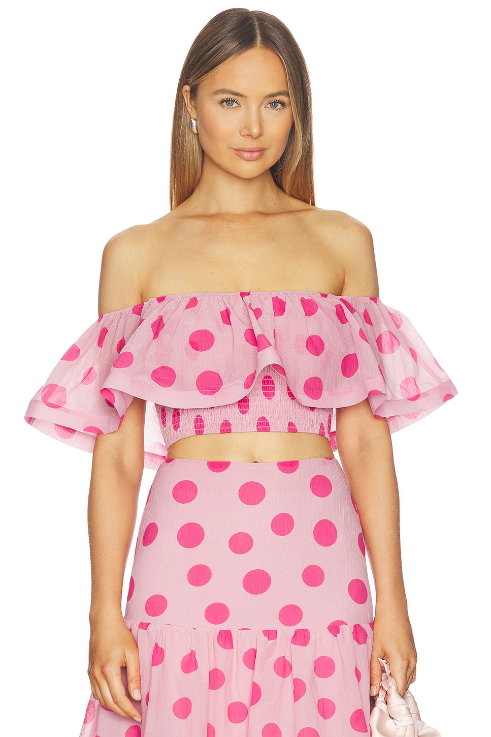 Elliatt Sola Polka Dot Long Sleeve Top
