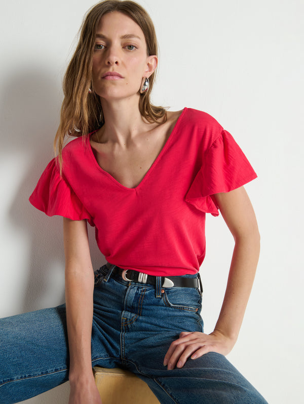 Nation Emmy Flutter Sleeve Top